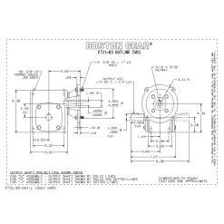 Speed Reducer: Quill, 2.06" Center to Center Shaft, 40:1, 0.81 hp Max Input, Worm Gear