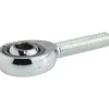 Spherical Rod End: 1/4-28" Shank Thread, 1/4" Rod ID, 3/4" Rod OD, 5,262 lb Static Load Capacity