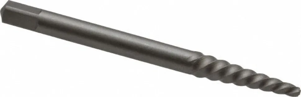 Spiral Flute Screw Extractor: #2, for 5/32 to 7/32 in, M4 to M6 & #6 to #12 Screws
