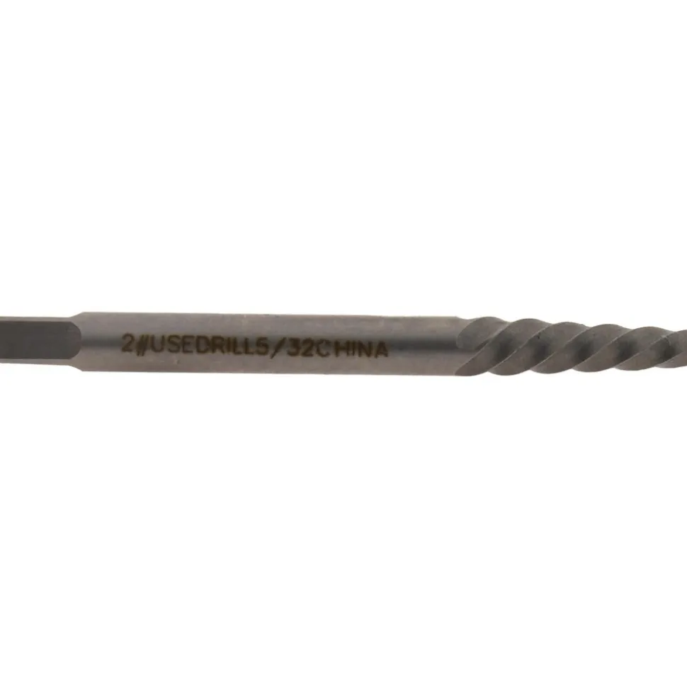 Spiral Flute Screw Extractor: #2, for 4 to 6mm, 5/32 to 7/32 in, 5/32-7/32 in & #6 to #12 Screws