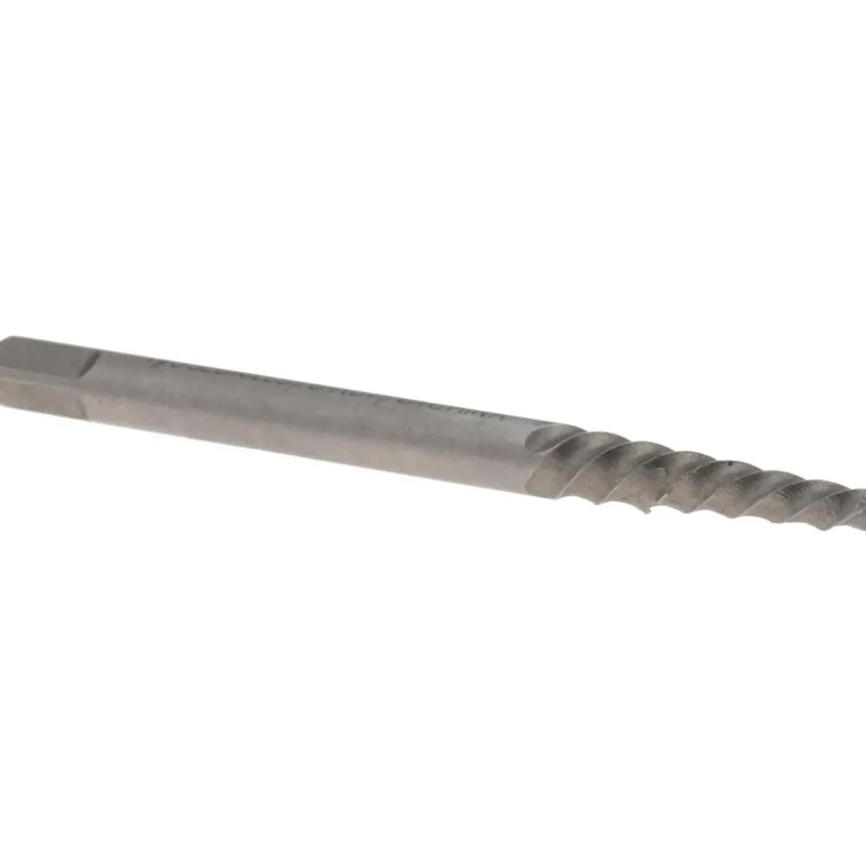 Spiral Flute Screw Extractor: #1, for 2.5 to 4 mm, 3/32 to 5/32 in, M2.5 to M4 & #3 to #6 Screws