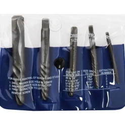 Spiral Flute Screw Extractor: 5 Pc
