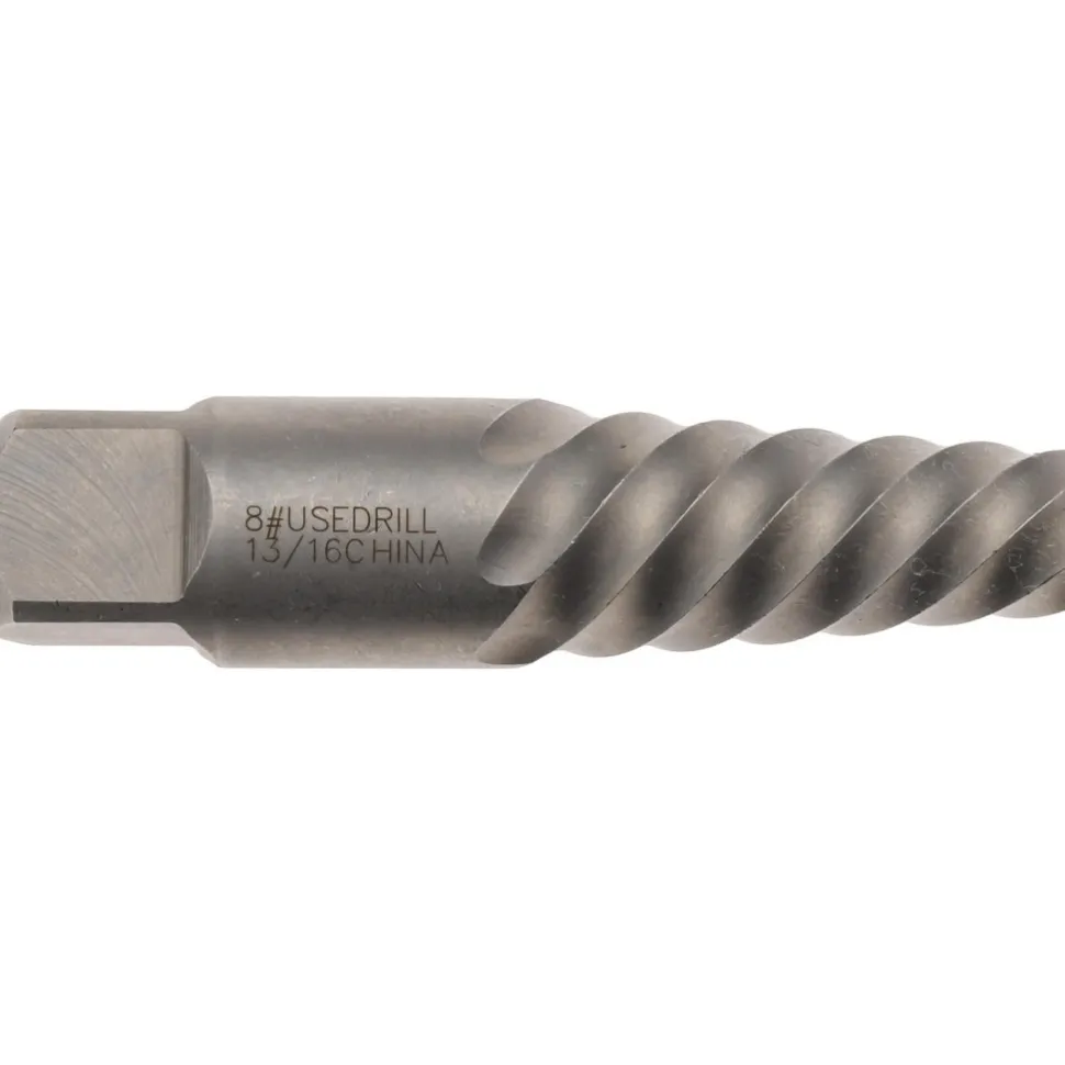 Spiral Flute Screw Extractor: #8, for 1-1/8 to 1-3/8 in, 1-1/8 to 1-3/8 in, 3/4 in NPT, 3/4 in BSP & 27 to 36 mm Screws