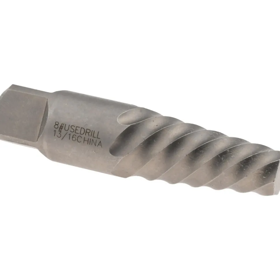 Spiral Flute Screw Extractor: #8, for 1-1/8 to 1-3/8 in, 1-1/8 to 1-3/8 in, 3/4 in NPT, 3/4 in BSP & 27 to 36 mm Screws