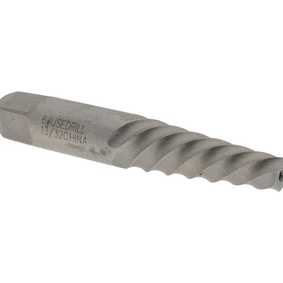Spiral Flute Screw Extractor: #6, for 16 to 22 mm, 5/8 to 7/8 in, 3/8 in NPT & 3/8 in BSP Screws