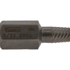 Spiral Flute Screw Extractor: 9/32 in, for 1/2 in Screws
