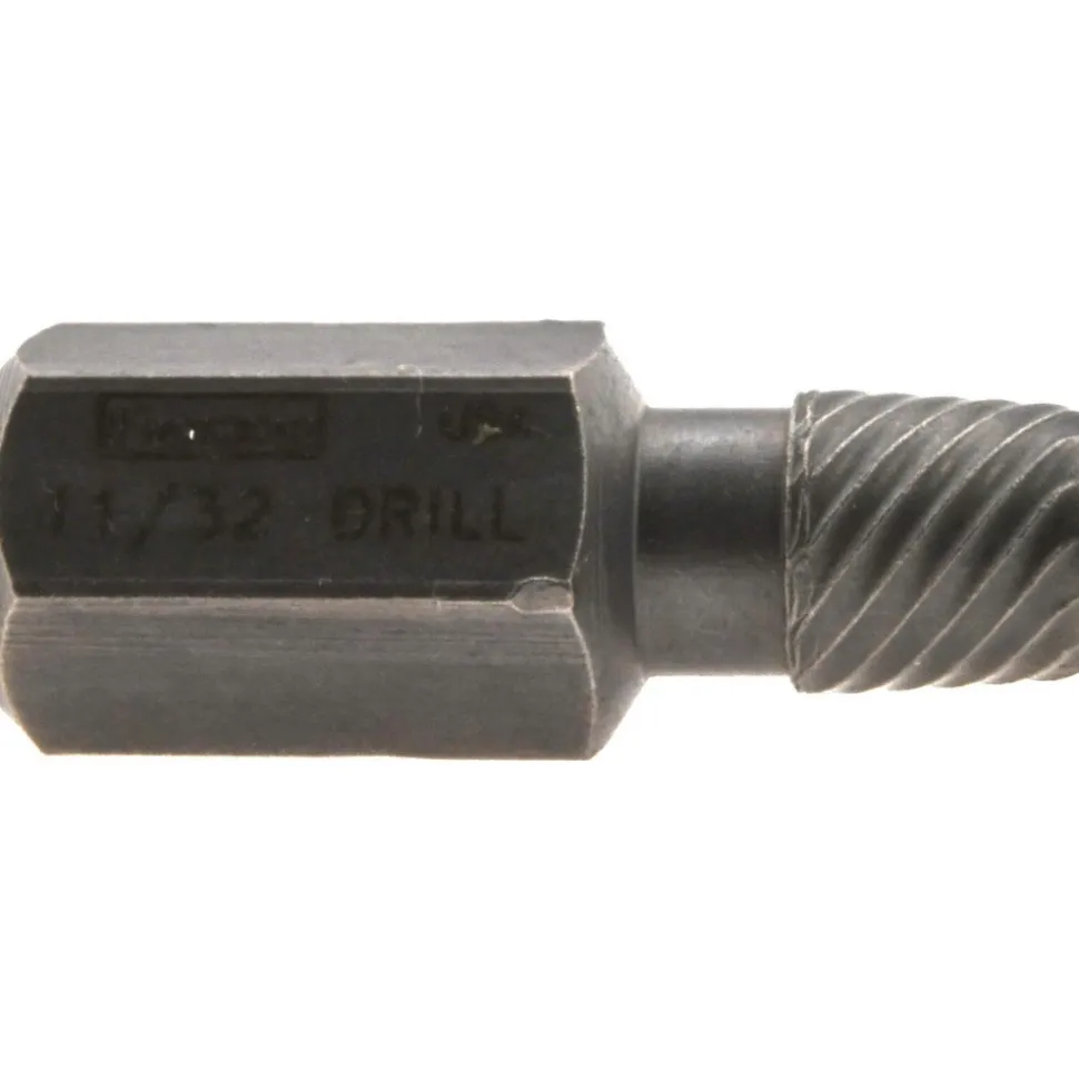 Spiral Flute Screw Extractor: 11/32 in, for 5/8 in Screws
