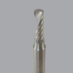 Spiral Router Bit: 3/16" Dia, 5/8" LOC, 1/4" Shank Dia, 1 Flute, Upcut