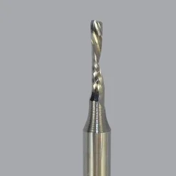 Spiral Router Bit: 1/16" Dia, 1/4" LOC, 1/8" Shank Dia, 1 Flute, Downcut
