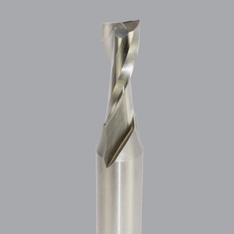 Spiral Router Bit: 1/4" Dia, 3/4" LOC, 1/2" Shank Dia, 2 Flute, Upcut
