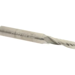 Spiral Router Bit: 3/16" Dia, 5/8" LOC, 1/4" Shank Dia, 1 Flute, Upcut