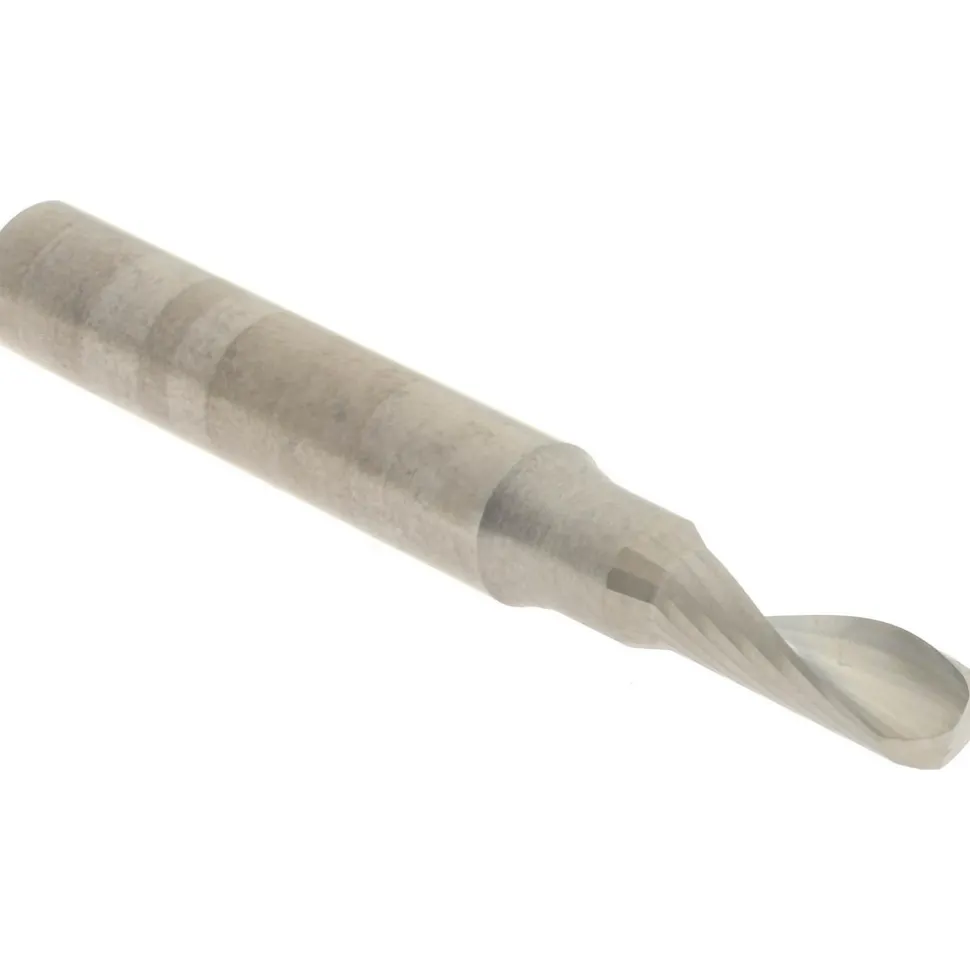 Spiral Router Bit: 3/16" Dia, 1/2" LOC, 1/4" Shank Dia, 1 Flute, Upcut