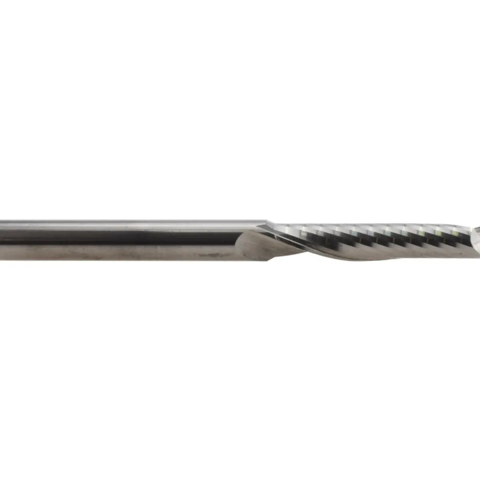 Spiral Router Bit: 1/4" Dia, 1-1/4" LOC, 1/4" Shank Dia, 1 Flute, Upcut