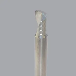 Spiral Router Bit: 1/4" Dia, 3/8" LOC, 1/4" Shank Dia, 1 Flute, Upcut