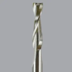 Spiral Router Bit: 1/4" Dia, 1" LOC, 1/4" Shank Dia, 2 Flute, Upcut