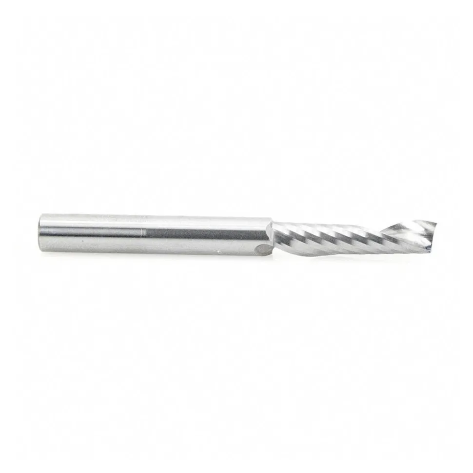 Spiral Router Bit: 1/4" Dia, 1" LOC, 1/4" Shank Dia, 1 Flute, Upcut