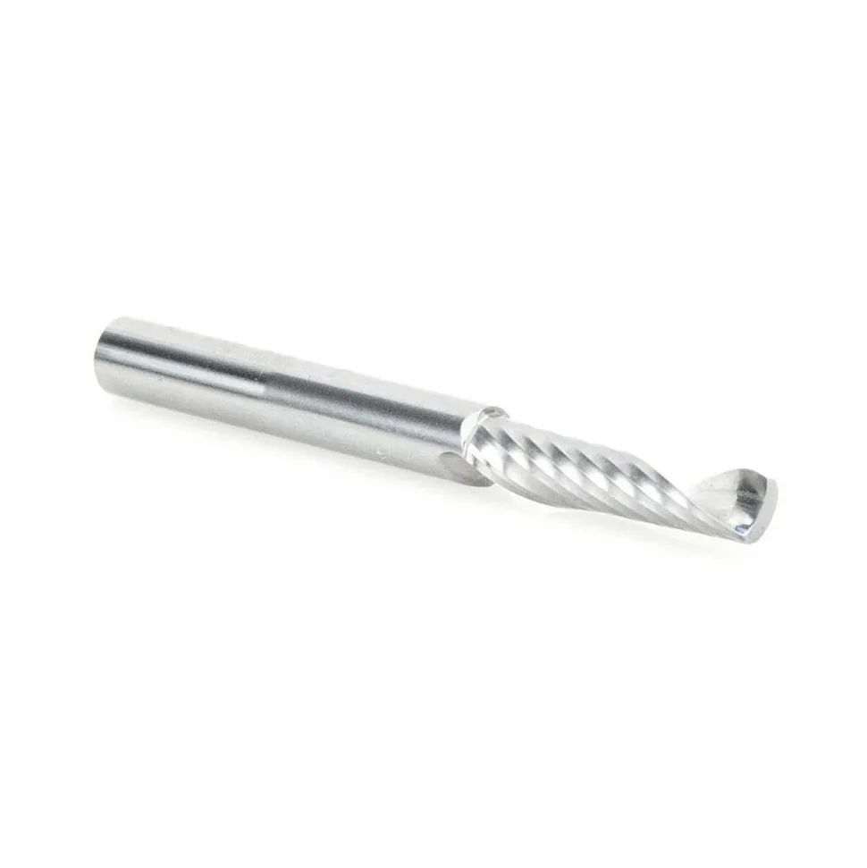 Spiral Router Bit: 1/4" Dia, 1" LOC, 1/4" Shank Dia, 1 Flute, Upcut