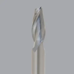 Spiral Router Bit: 1/4" Dia, 1" LOC, 1/4" Shank Dia, 2 Flute, Upcut