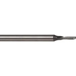 Spiral Router Bit: 1/8" Dia, 1/4" LOC, 1/4" Shank Dia, 1 Flute, Downcut