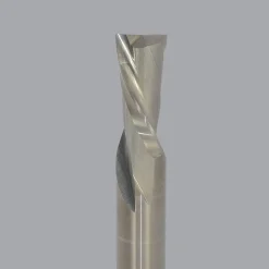 Spiral Router Bit: 1/4" Dia, 3/4" LOC, 1/4" Shank Dia, 2 Flute, Downcut