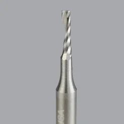 Spiral Router Bit: 1/16" Dia, 1/4" LOC, 1/8" Shank Dia, 1 Flute, Upcut
