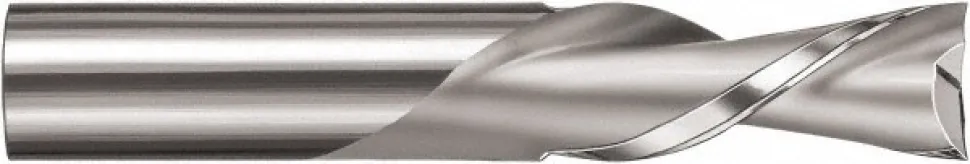 Spiral Router Bit: 1/4" Dia, 3/4" LOC, 1/4" Shank Dia, 2 Flute, Downcut