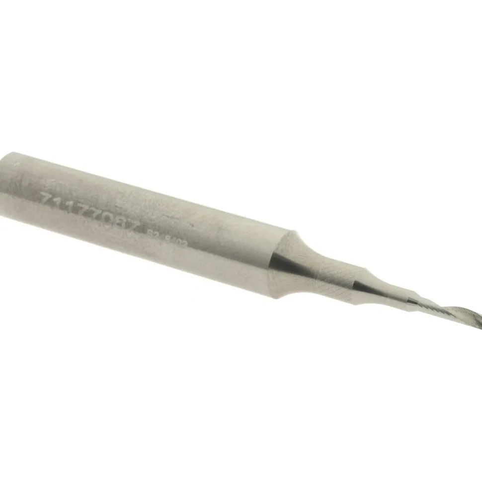 Spiral Router Bit: 1/16" Dia, 1/4" LOC, 1/4" Shank Dia, 1 Flute, Upcut