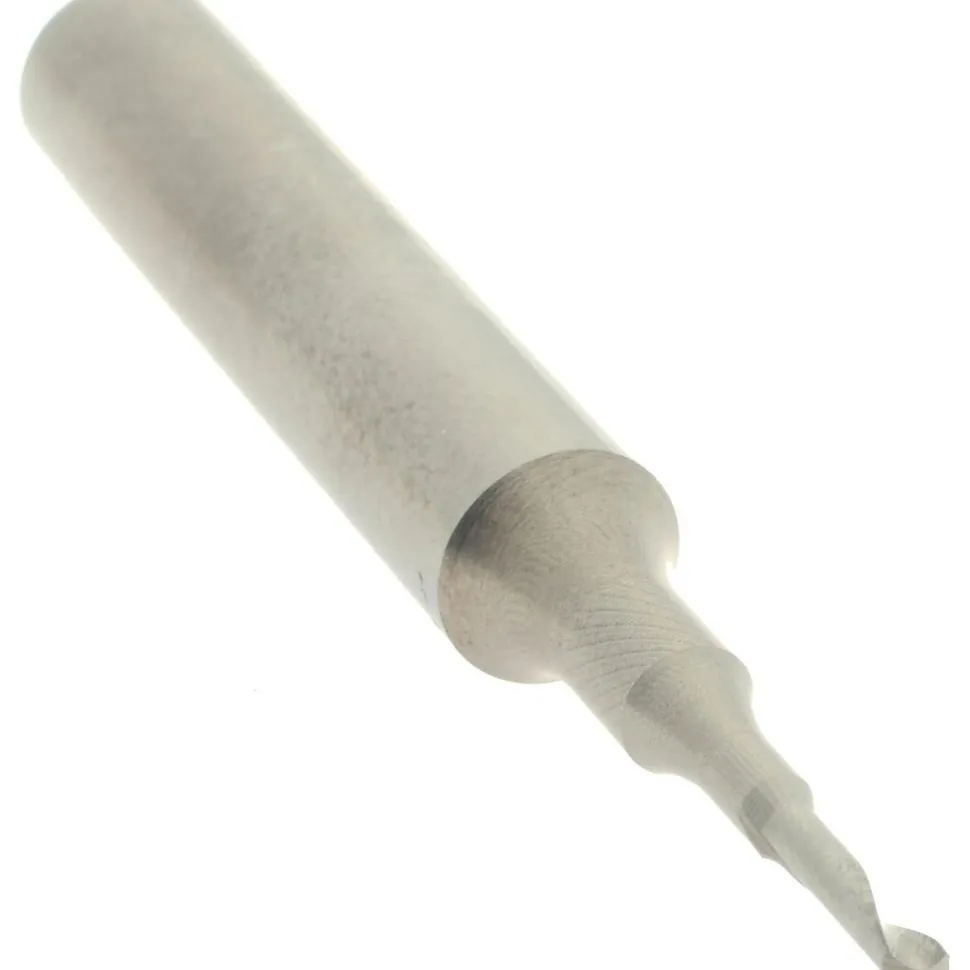 Spiral Router Bit: 1/16" Dia, 1/4" LOC, 1/4" Shank Dia, 1 Flute, Upcut
