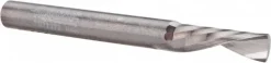 Spiral Router Bit: 1/4" Dia, 3/4" LOC, 1/4" Shank Dia, 1 Flute, Downcut