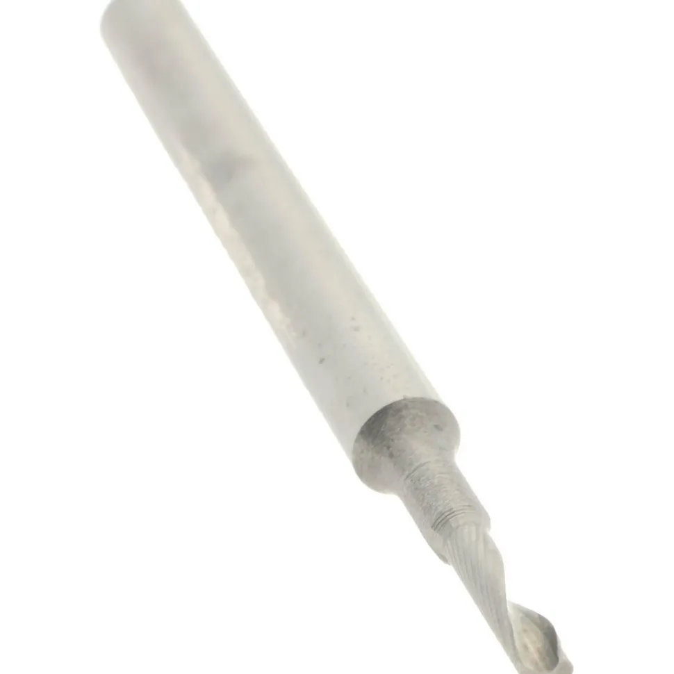 Spiral Router Bit: 1/16" Dia, 1/4" LOC, 1/8" Shank Dia, 1 Flute, Upcut