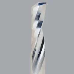 Spiral Router Bit: 1/4" Dia, 5/8" LOC, 1/4" Shank Dia, 1 Flute, Upcut