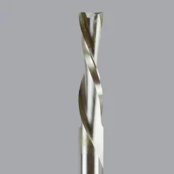Spiral Router Bit: 1/4" Dia, 1" LOC, 1/4" Shank Dia, 2 Flute, Downcut