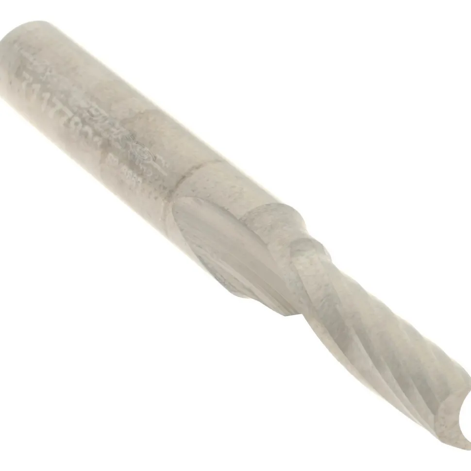 Spiral Router Bit: 3/16" Dia, 5/8" LOC, 1/4" Shank Dia, 1 Flute, Upcut