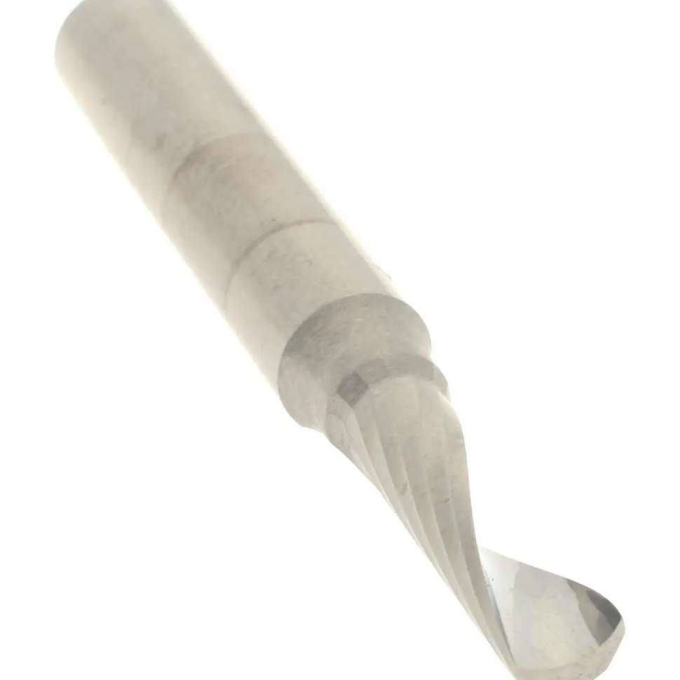 Spiral Router Bit: 3/16" Dia, 5/8" LOC, 1/4" Shank Dia, 1 Flute, Upcut