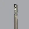 Spiral Router Bit: 1/4" Dia, 3/8" LOC, 1/4" Shank Dia, 1 Flute, Downcut