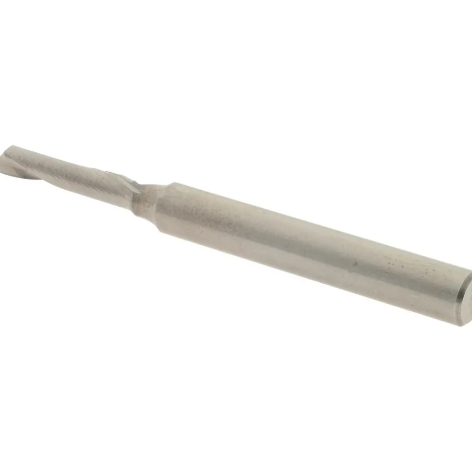 Spiral Router Bit: 4.00 mm Dia, 20.00 mm LOC, 6.00 mm Shank Dia, 1 Flute, Upcut