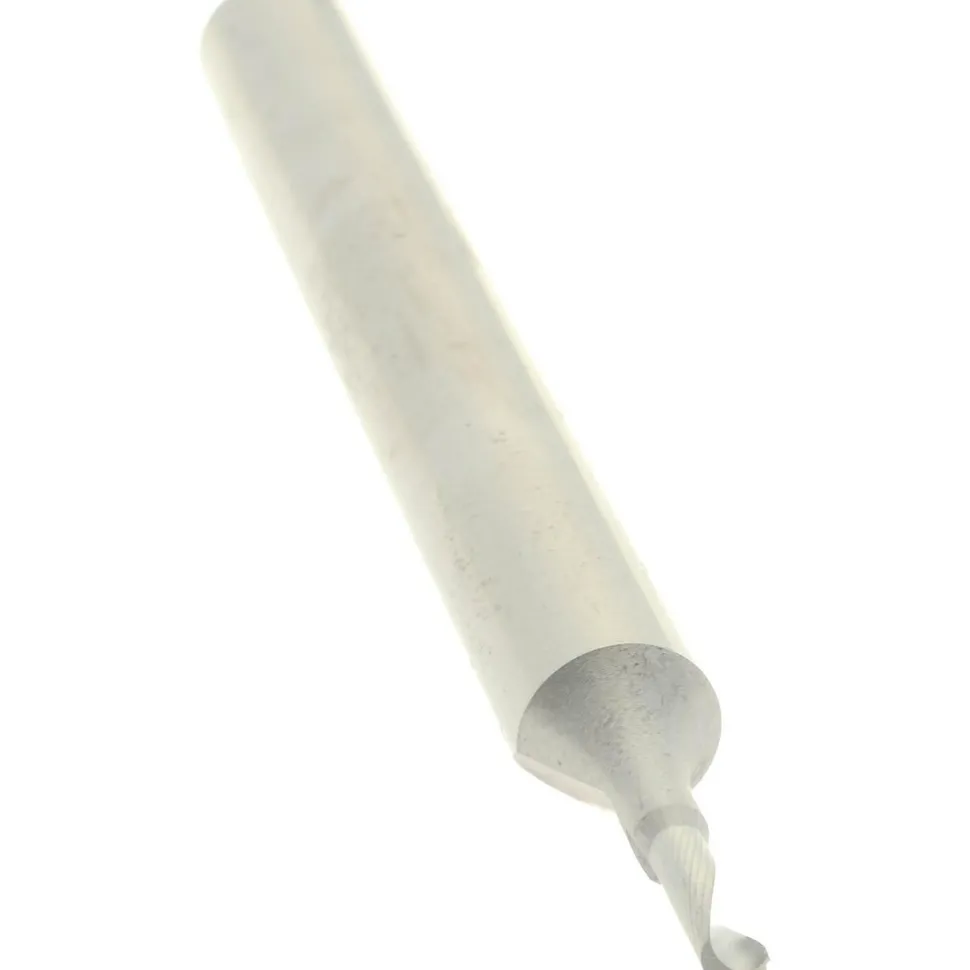 Spiral Router Bit: 2.00 mm Dia, 6.00 mm LOC, 6.00 mm Shank Dia, 1 Flute, Upcut