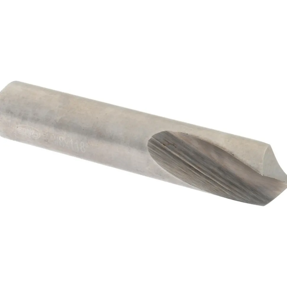 Spotting Drill: 3/8" Dia, 118 deg, 2" OAL, High-Speed Steel