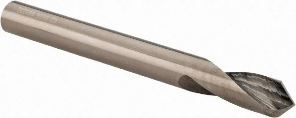 Spotting Drill: 1/4" Dia, 90 deg, 2-1/2" OAL, Solid Carbide