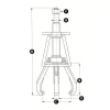 12" Spread, 12 Ton Capacity, Puller