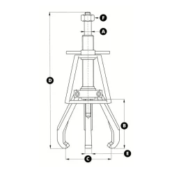 18" Spread, 30 Ton Capacity, Puller