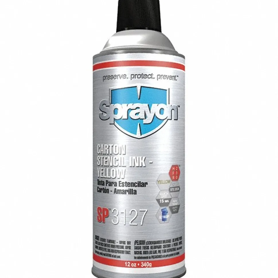 SP™3100 Series Carton Stencil Inks, Yellow, 12 oz