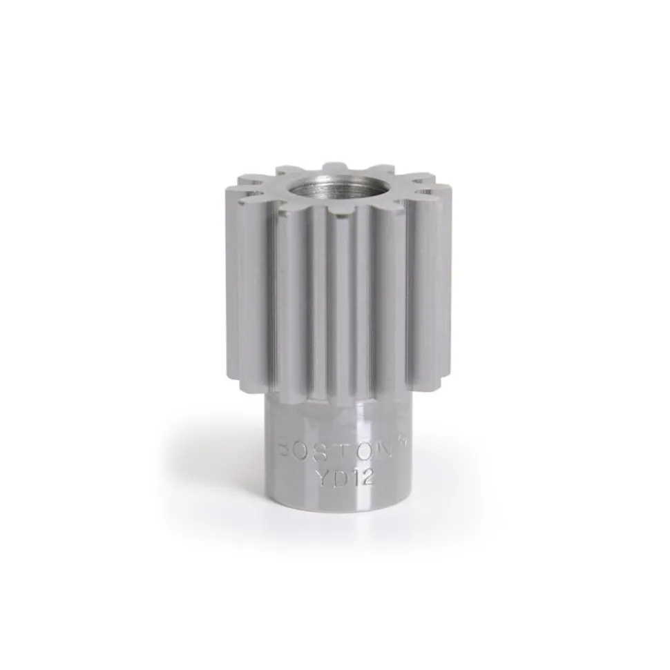 Spur Gear: 12 Teeth, 1/4" Bore Dia