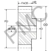 Spur Gear: 60 Teeth, 3/4" Bore Dia