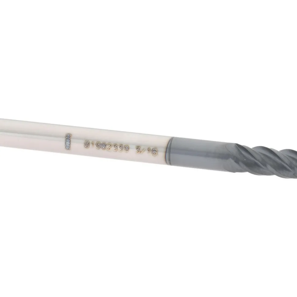 Square End Mill: 3/16" Dia, 3/8" LOC