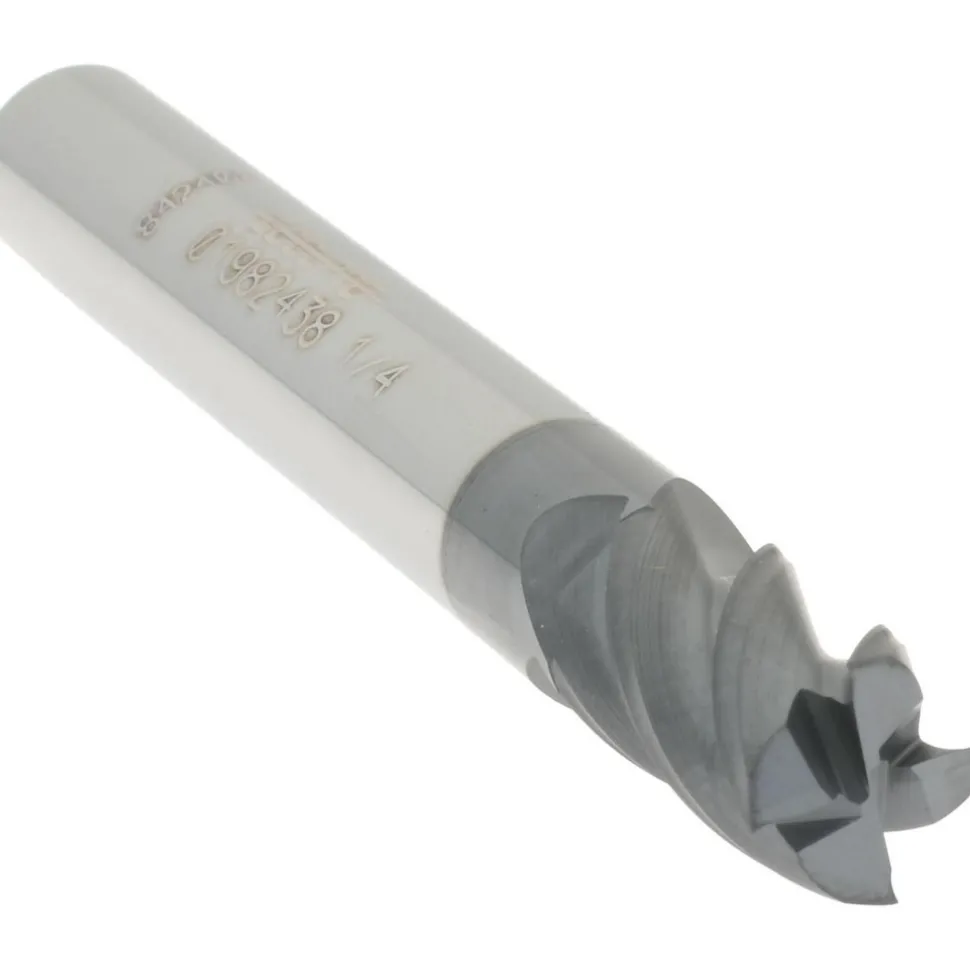 Square End Mill: 1/4" Dia, 3/8" LOC