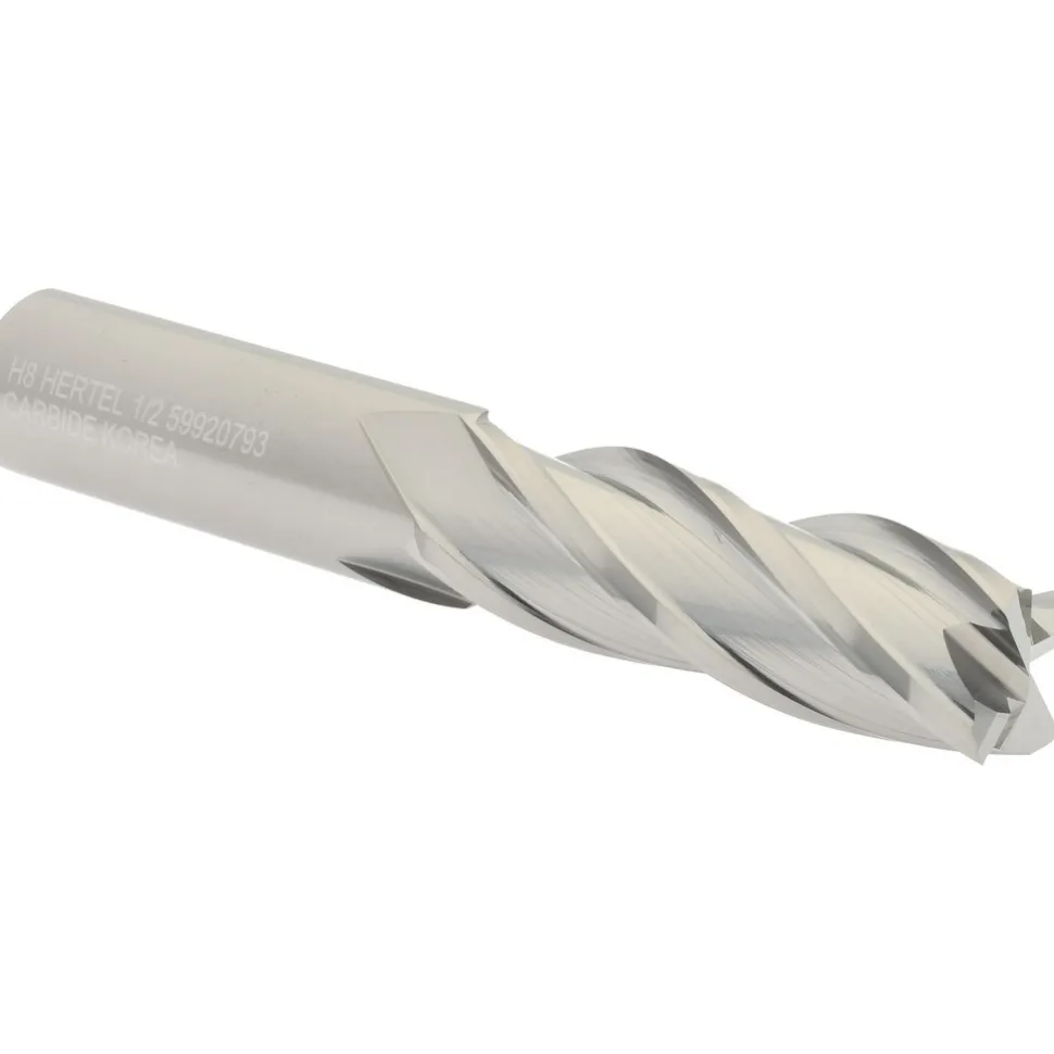 Square End Mill: 1/2" Dia, 1-1/2" LOC