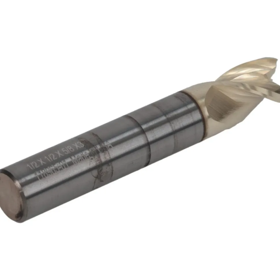 Square End Mill: 1/2" Dia, 5/8" LOC
