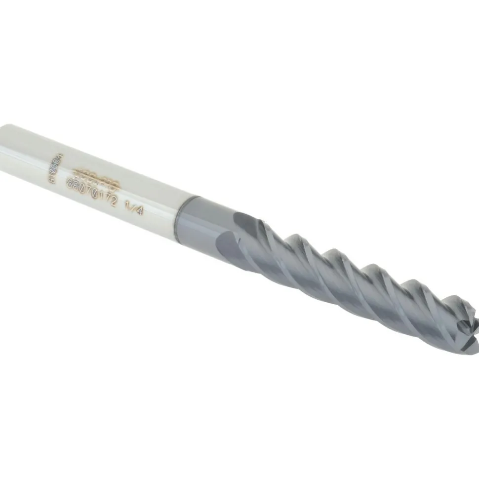 Square End Mill: 1/4" Dia, 1-1/4" LOC