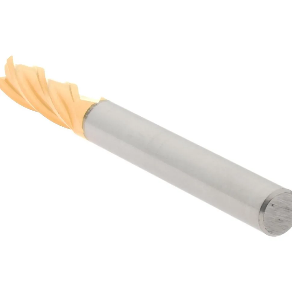 Square End Mill: 1/4" Dia, 3/4" LOC, 4 Flute, Solid Carbide